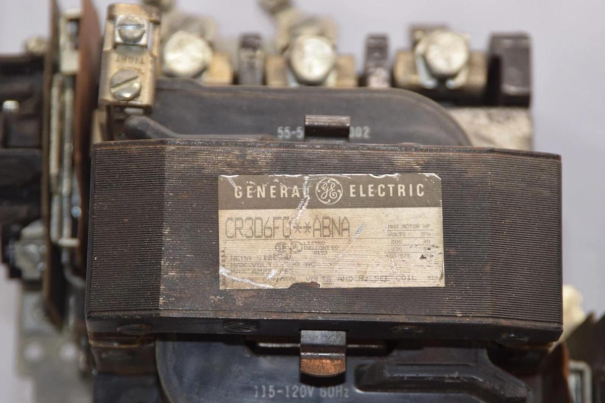 Used GE GENERAL ELECTRIC CR306F0**ABNA Size 4 Starter 120V Coil *Damaged Contact*