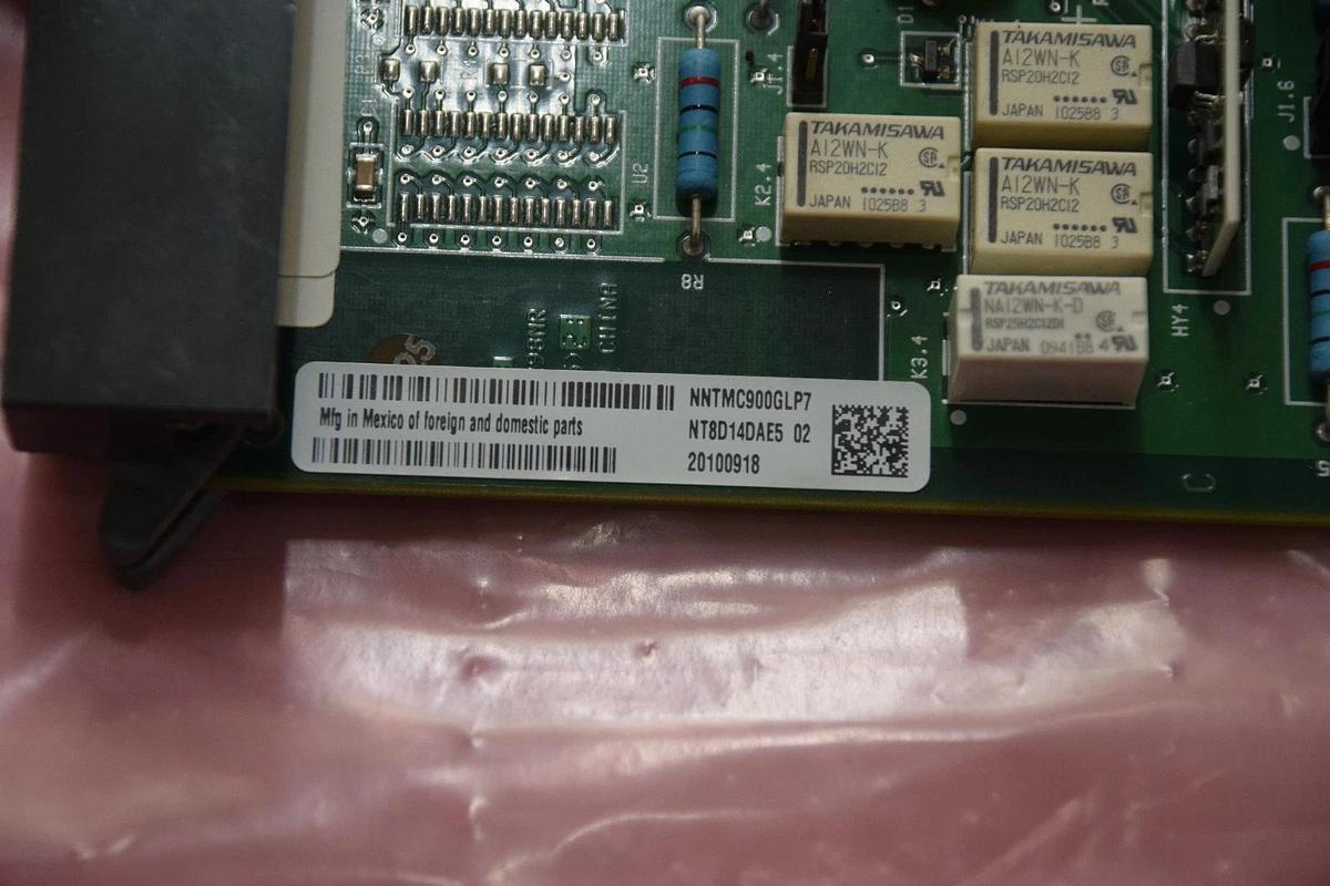 Used Nortel NT8D14DAE5 02 X UNIV TRK Circuit Card, RLSE 02, for CS1000