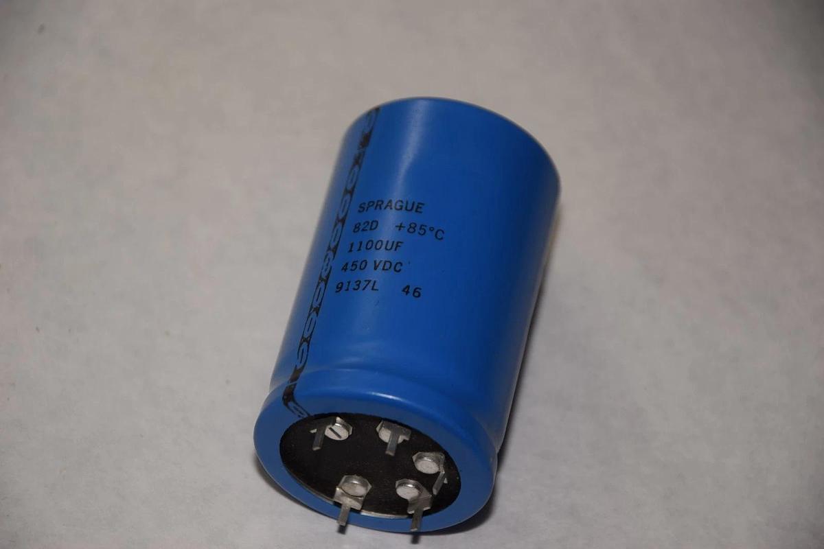 SPRAGUE 82D +85 DEGREE CELSIUS 1100uF 450VDC 9137L CAPACITOR NEW