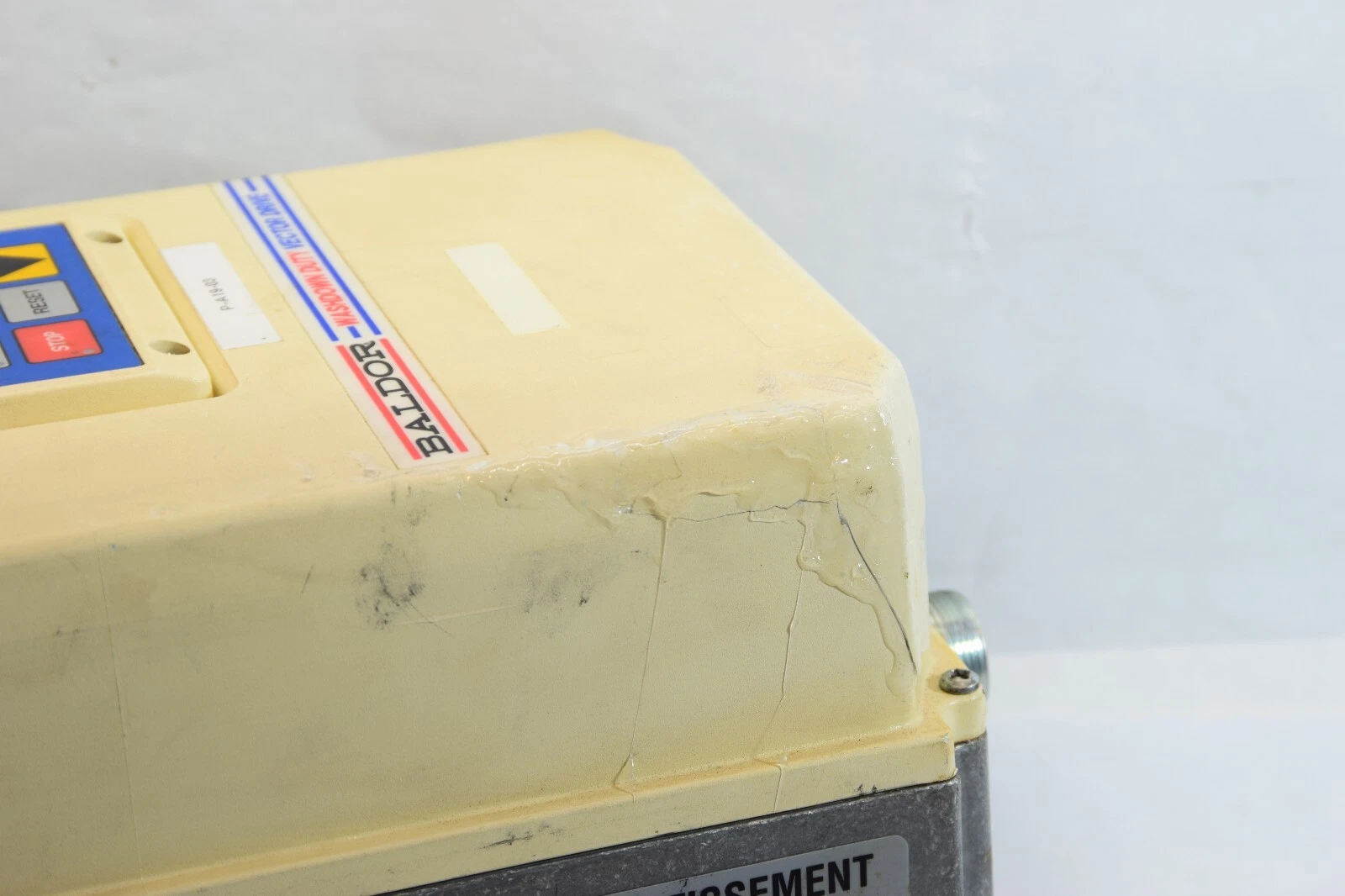 Used BALDOR ZD18H402-W 460Vac 3Ph 50/60Hz Washdown Duty Vector Drive *Cracked Case*