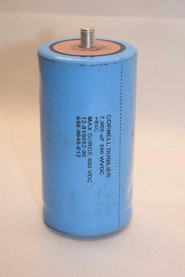 Used CORNELL DUBILIER 12-810052-00 658-0640-612 7900uF 350wvdc Capacitor