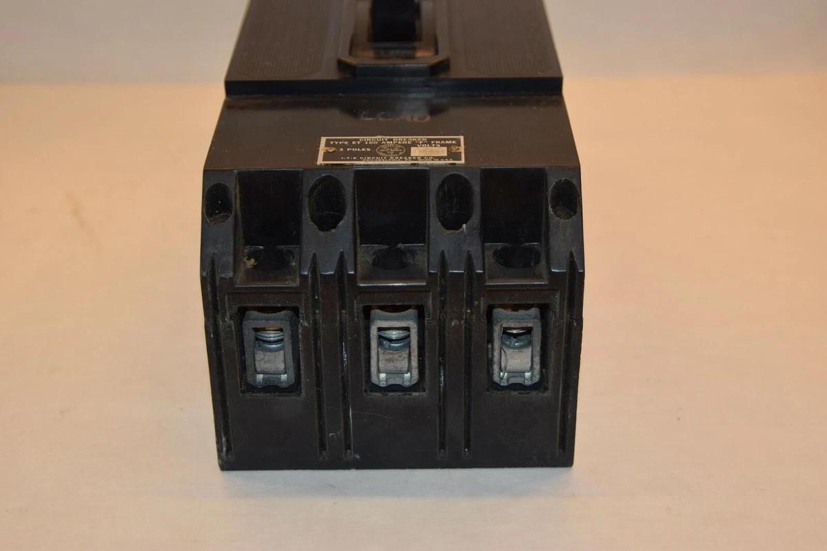 Used ITE 50AMP TYPE ET 100 3 POLE CIRCUIT BREAKER AMPERE "F" FRAME 50A 50 A