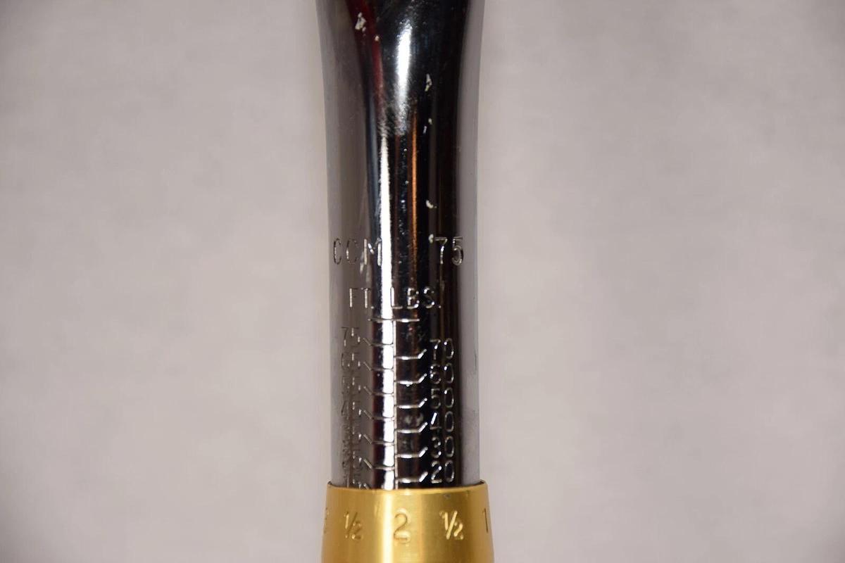 Used STURTEVANT RICHMONT 9/16" Head CCM75 FT-LBS Torque Wrench / Driver