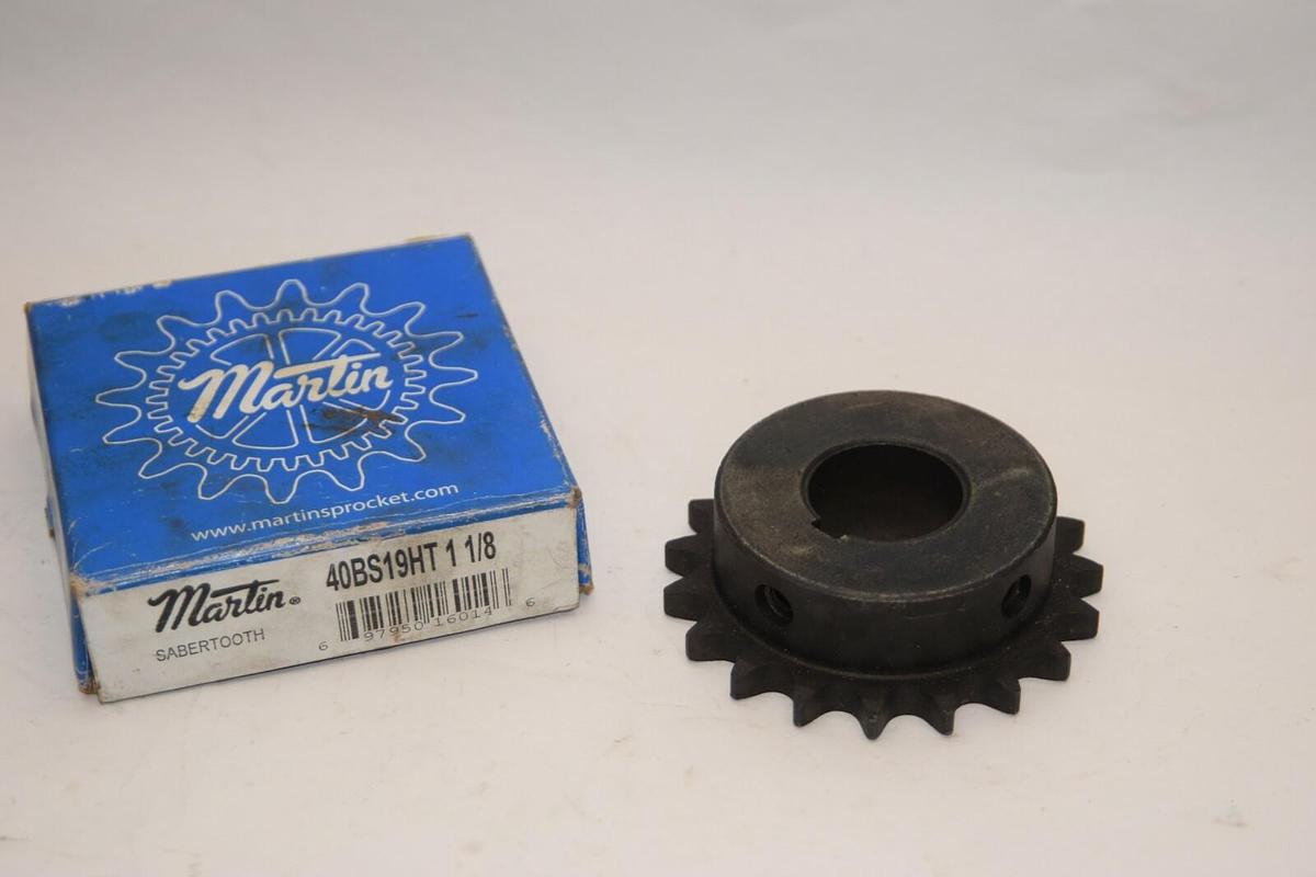 (NEW) MARTIN 40BS19HT 1-1/8 19 Teeth 1-1/8" Bore Sprocket