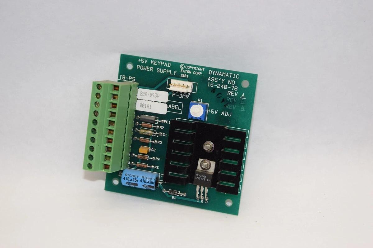 Used EATON / DYNAMIC 15-240-76 Rev. A +5V Keypad Power Supply