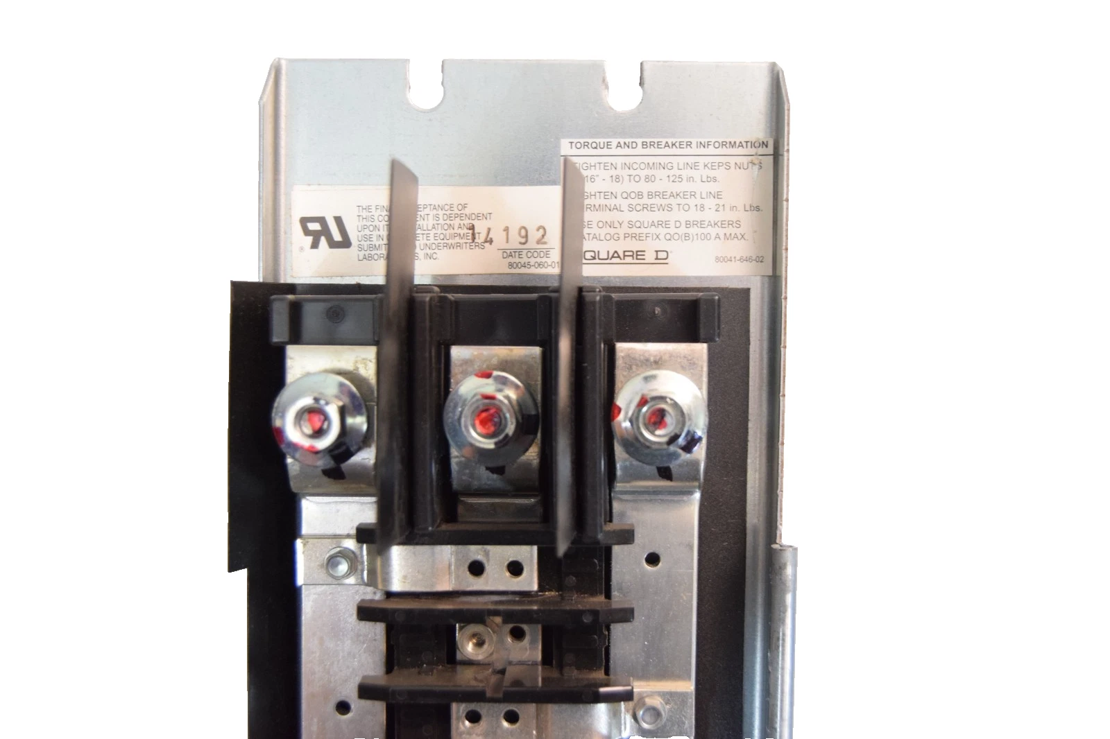 Square D NQOB84242LR 225A Main Lug Circuit Panelboard 42 Circuit