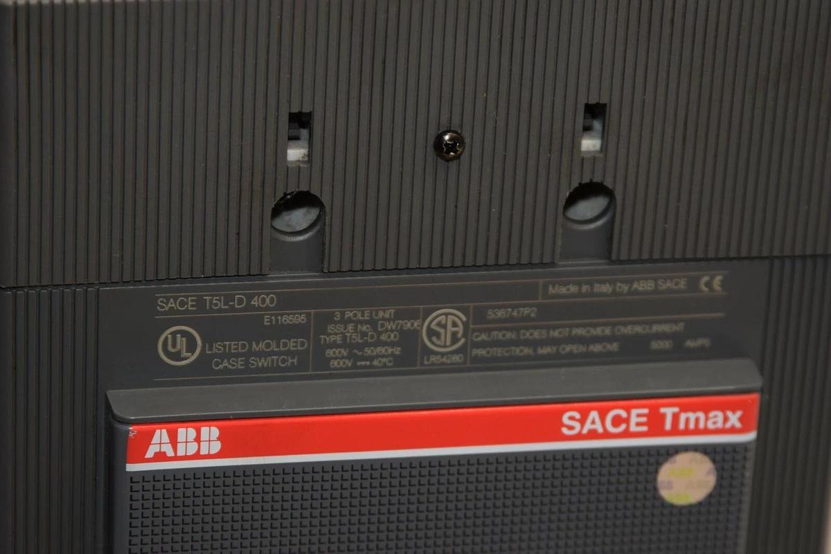 Used ABB SACE TMAX T5 L-D 400 T5L-D400 3P Circuit Breaker