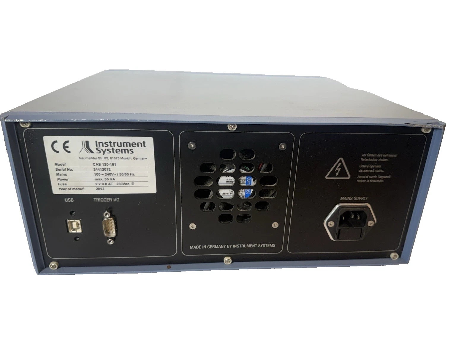 Used Instrument Systems Array Spectroradiometer CAS 120-151 CAS120151 CAS 120
