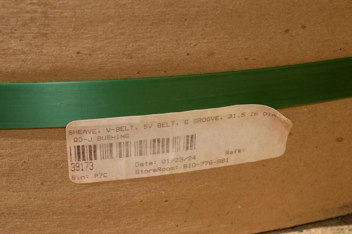 MARTIN Sheave 65V3150J 6-5V31-5J 5V V-Belt 6 Groove 31.5" dia QD-J USA (NEW)