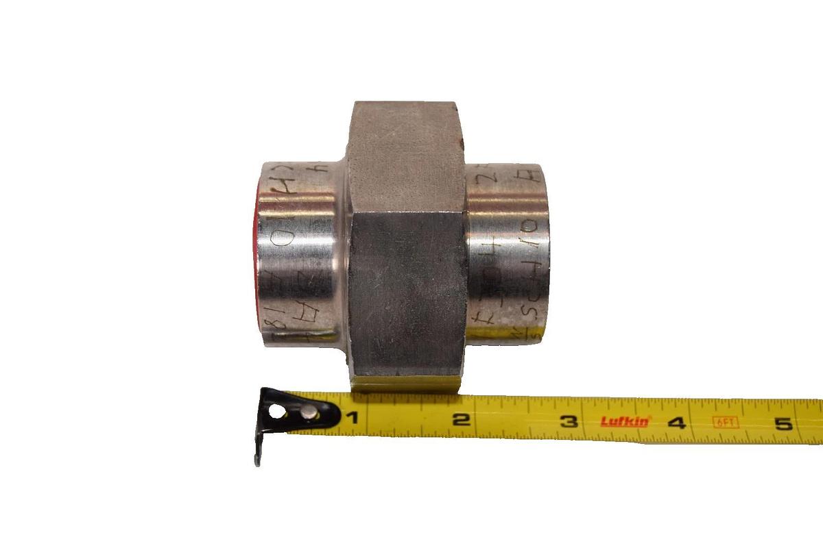 Union Socket Pressure Stainless Steel Weld Coupling 1" F 304 WA4 A183 WS (New)