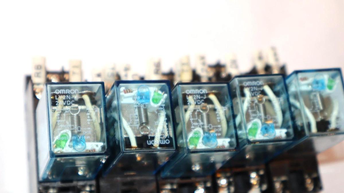 Used Omron LY2N-J , LY2NJ Relay with Base (Lot of 5)