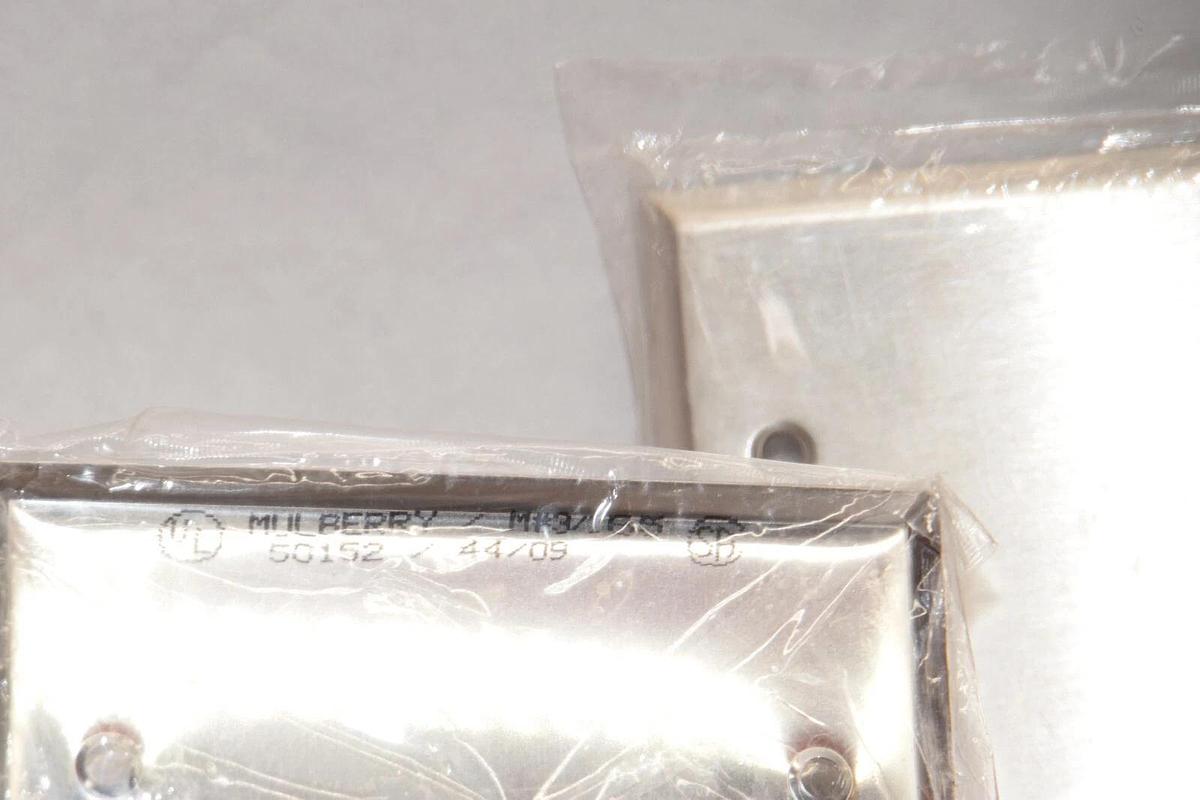 (NEW - Lot of 8) MULBERRY 50152 Blank Stainless Steel Wallplate