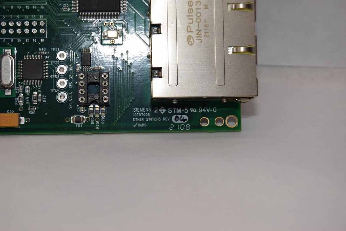 Used SIEMENS 10707008 , STM-5 94V-0 Medical Ethernet Switch Board Card