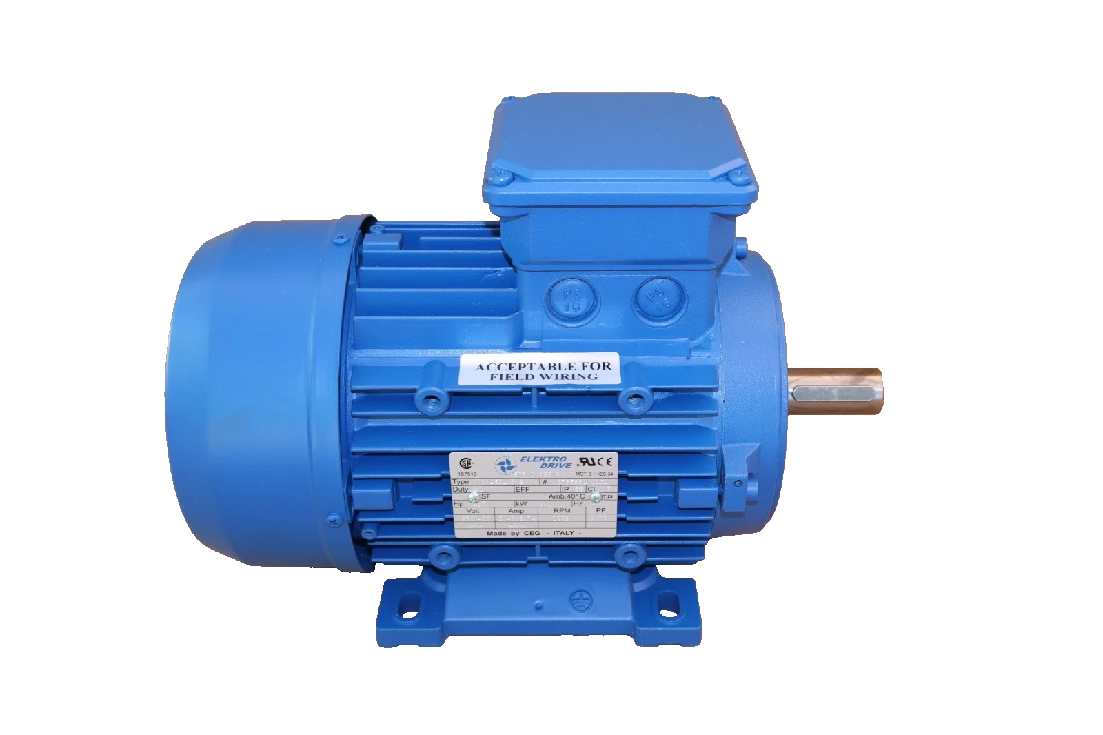 Elektro Drive Motor MT0ML90LA6/2 MT090OML08799S 6P 1.1kW 1.5hp 230/460v (New)