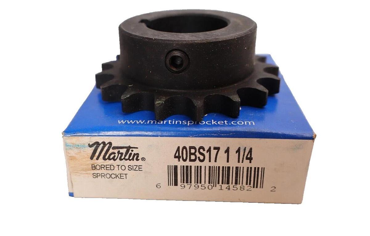 MARTIN Sprocket 40BS17 1-1/4" 40BS171-1/4 1-1/4" Bore (New)