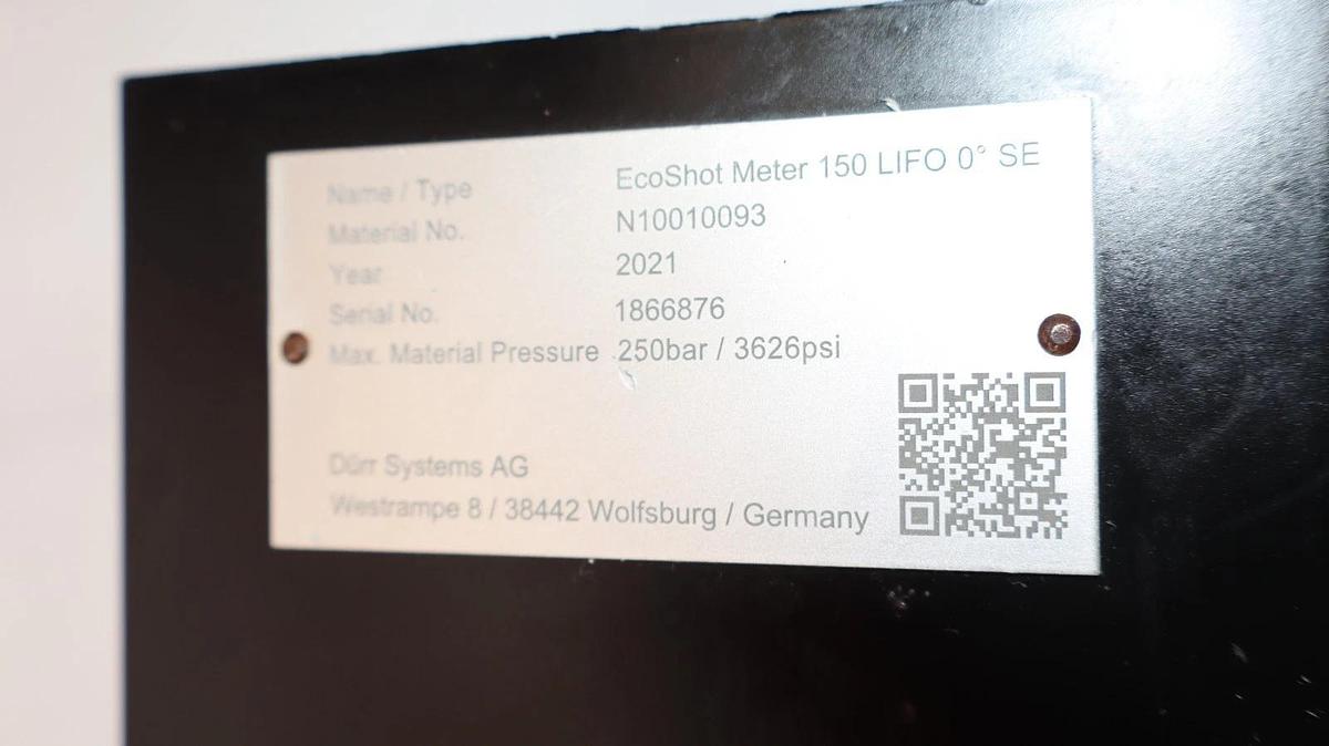 Durr EcoShot Meter Dosing Unit EcoShot 150 LIFO 0° SE N10010093 (New, take out)