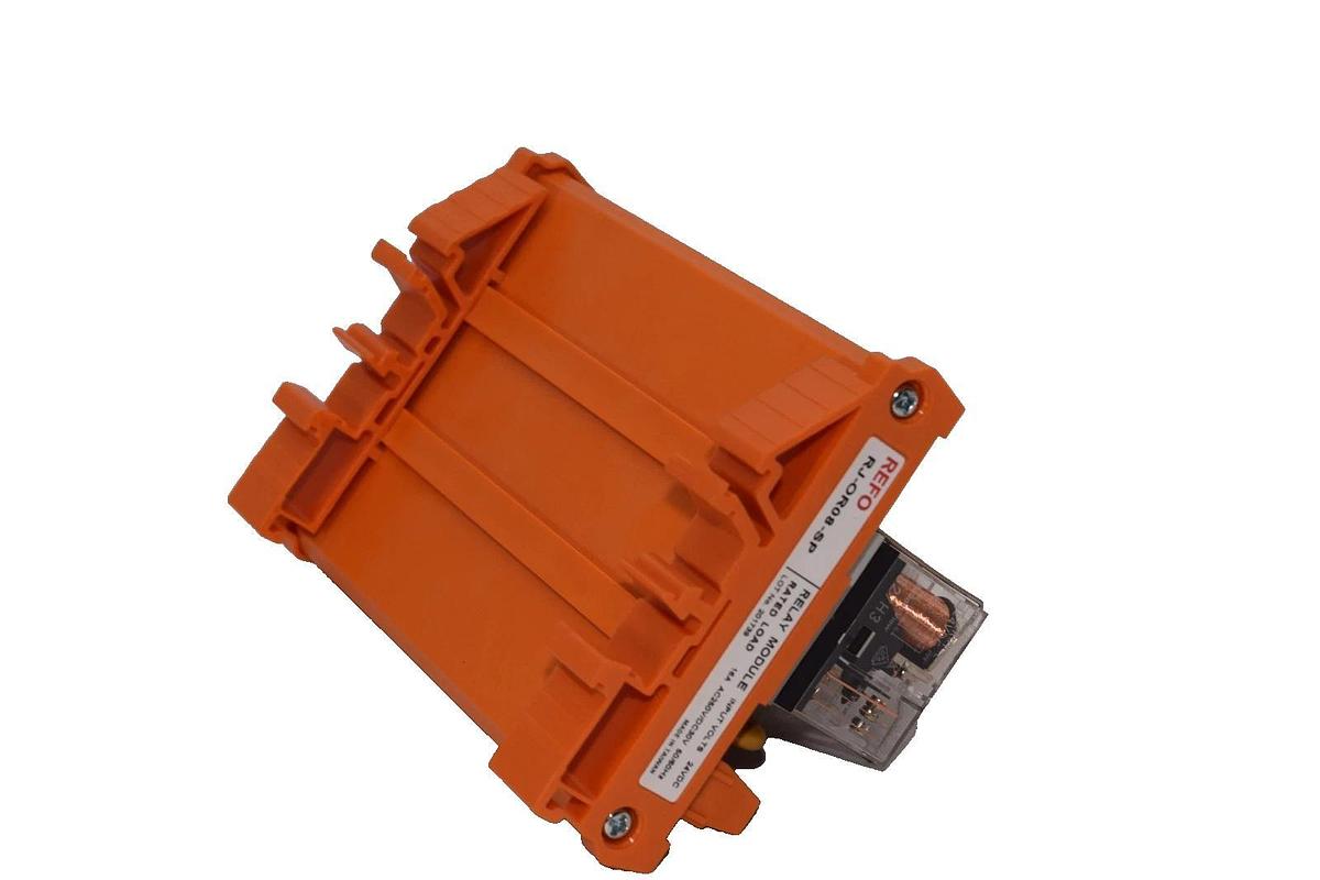 Used REFO RJ-OR08-SP , RJOR08SP 24Vdc 16A 8-Channel Relay Module
