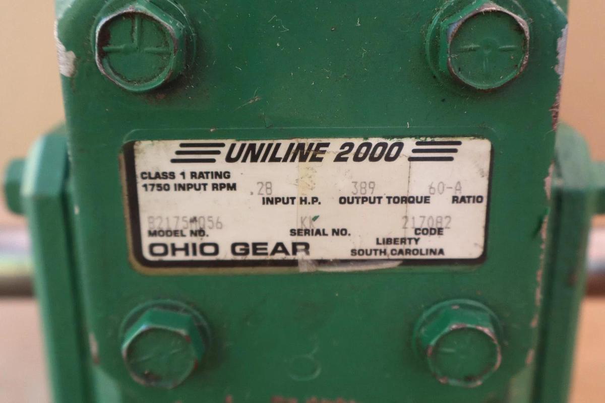Ohio Uniline 2000 Gear Box Speed Reducer Inline B2175MQ56 60-A *NOS*