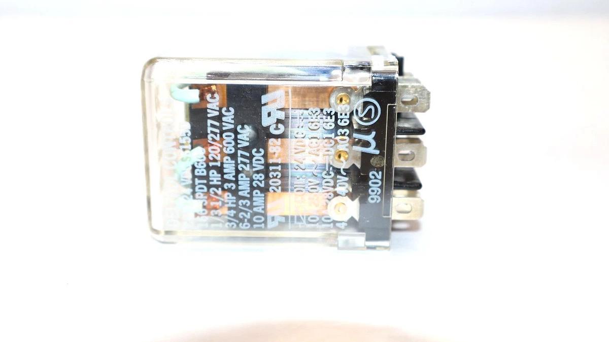 Used DELTROL CONTROLS 166 3PDT B600 , 1663PDTB600 S155D 24Vdc Coil Relay