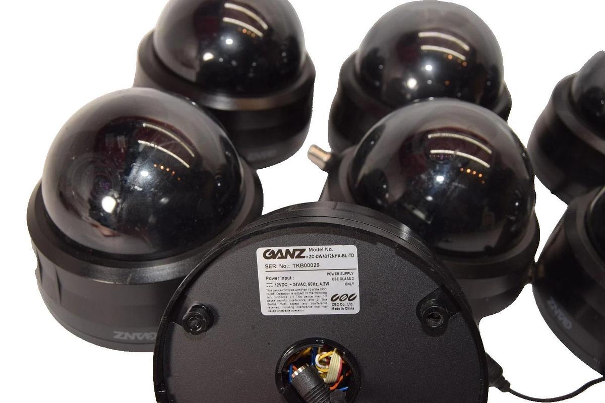 Used Ganz ZC-DW4312NHA-BL-TD 12Vdc 4.2W 3.3-12mm Dome Security Camera (Lot of 7)