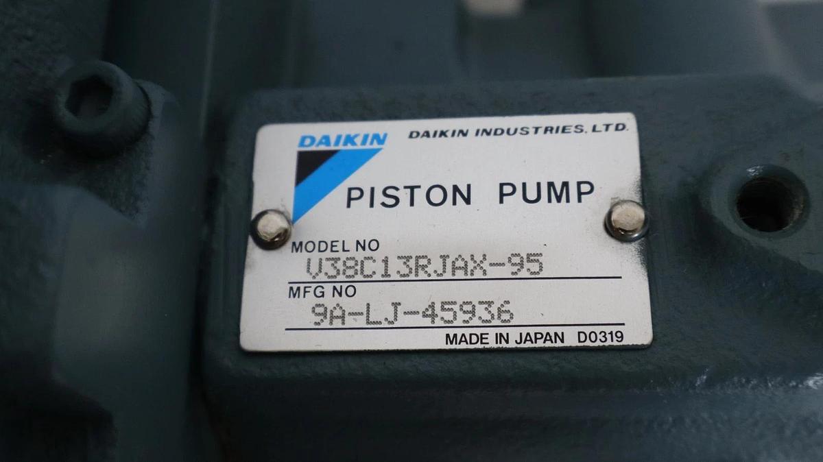 Daikin  Hydraulic Piston Pump V38C13RJAX-95 w/ Solenoid KSO-G02-2BA-30-C (NEW)