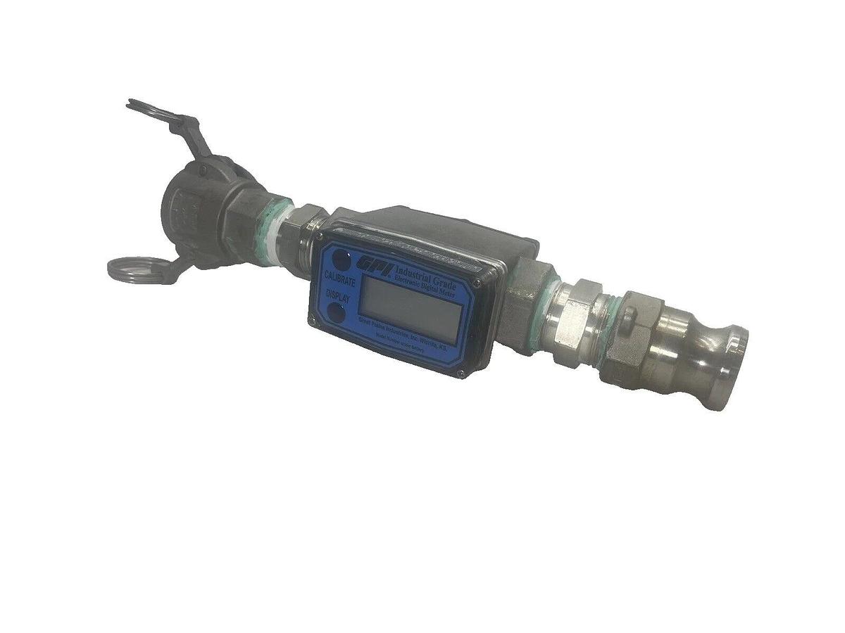 Used GPI S100N-KF-568 1" Stainless Steel Electronic Digital Flow Meter S100NKF568