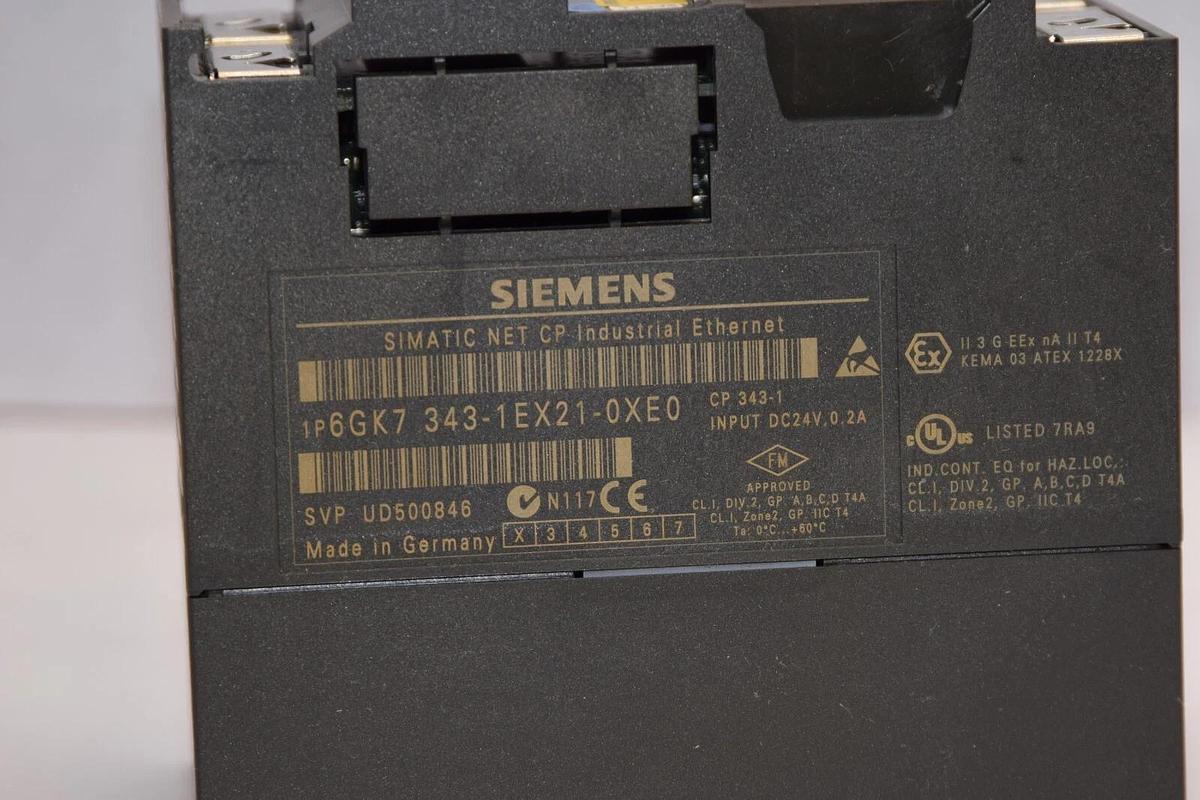 Used SIEMENS 6GK7 343-1EX21-0XE0 CP343-1 Simatic Net Industrial Ethernet Module