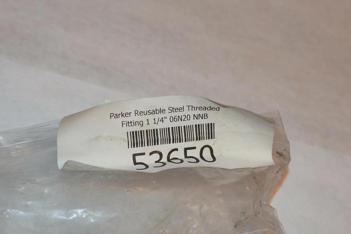NEW PARKER 06N-20 1-1/4" REUSABLE STEEL THREADED FITTING