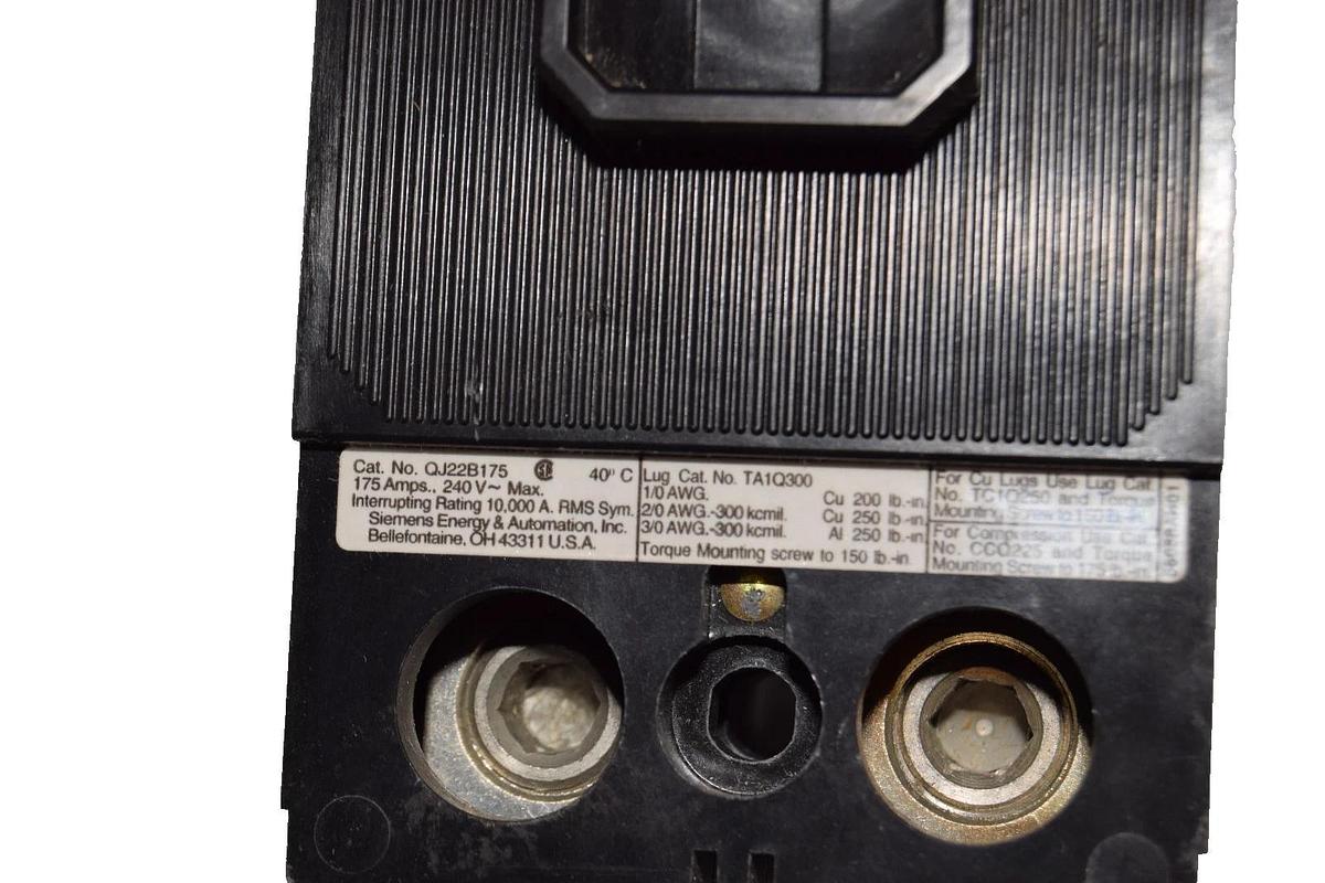 Siemens 175a Circuit Breaker 175 Amp QJ22B175 2P 240V (NEW)