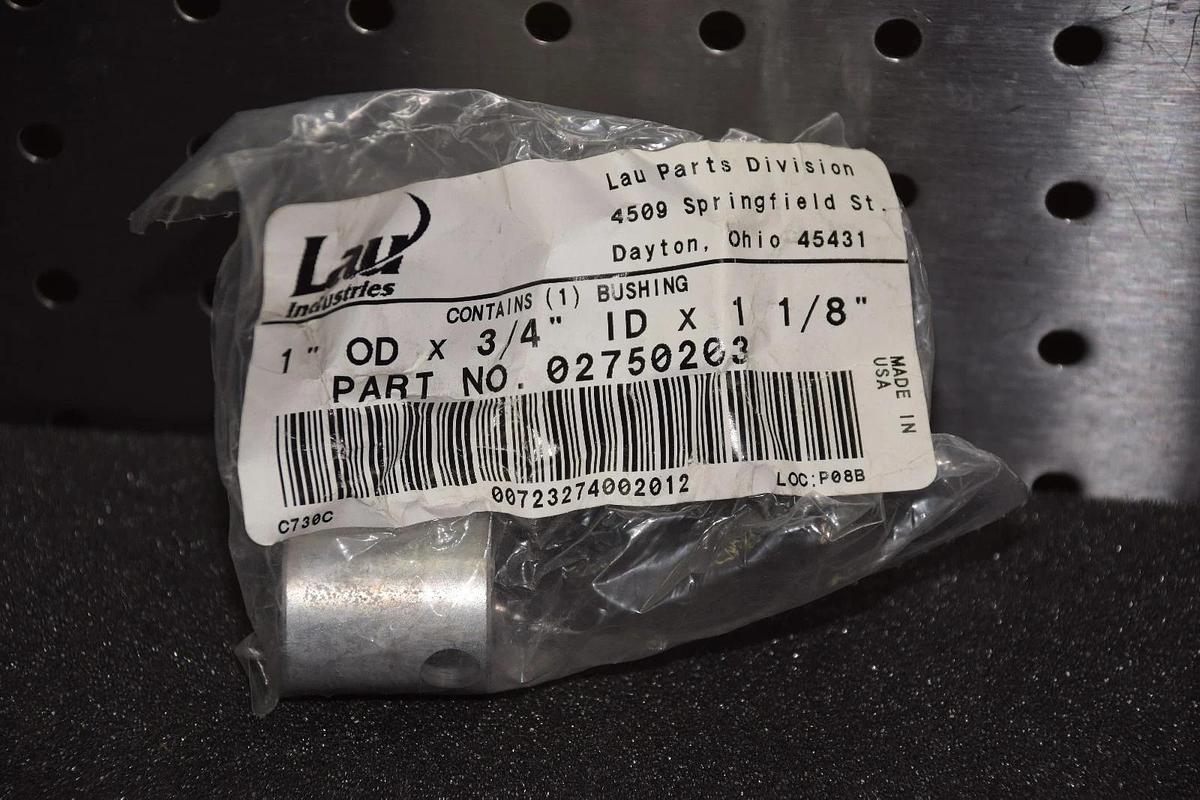 (1) Lau Industries Reducing Bushing 02750203 1" od x 3/4" id x 1-1/8" L NEW