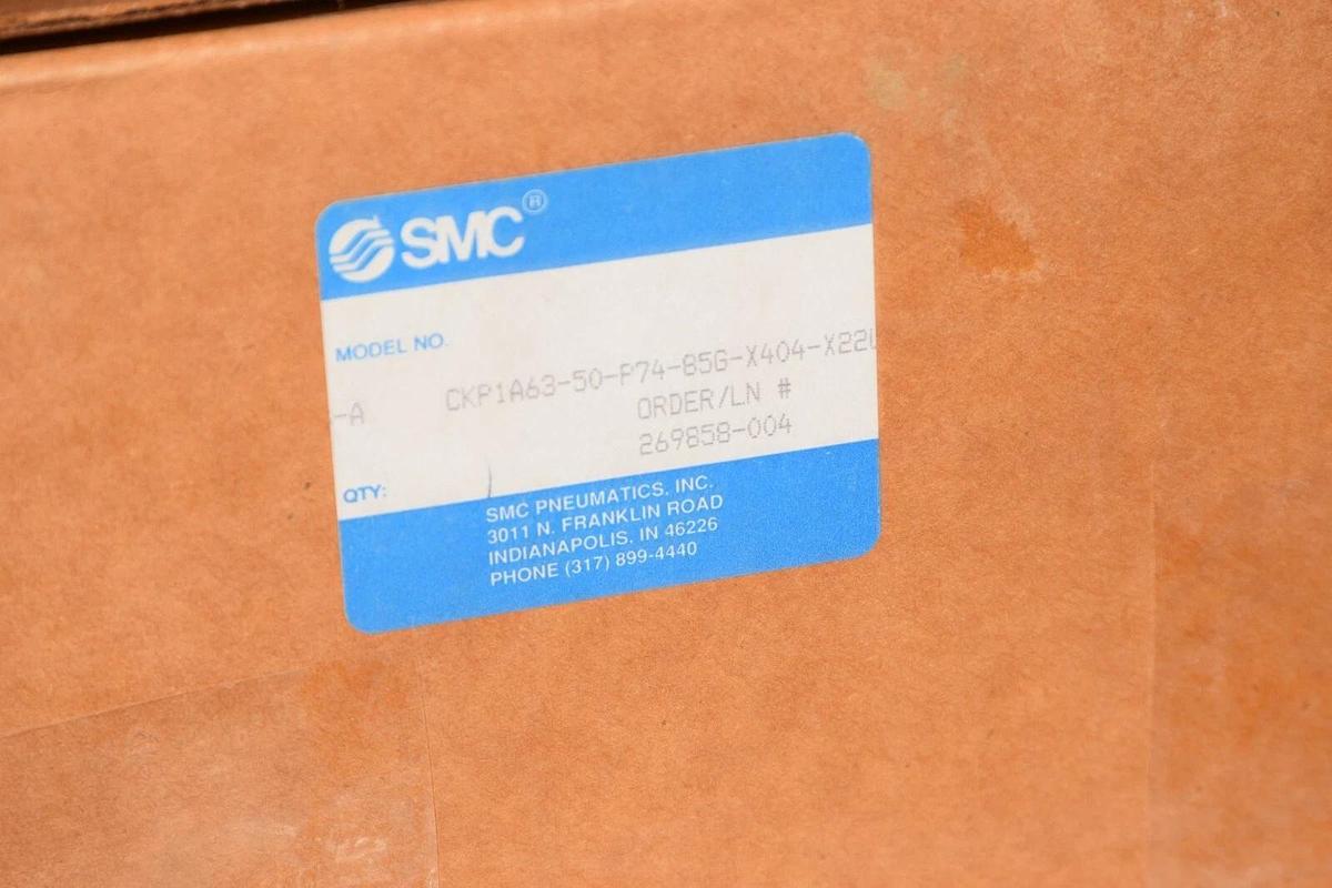 (NEW) SMC CKP1A63-50-P74-85G-X404-X22US-A 250psi 17.5kgf Clamp Cylinder
