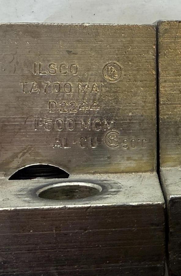 Used (Lot of 3) ILSCO TA700MA1 Breaker Contactor Terminal Lug Block  D2244