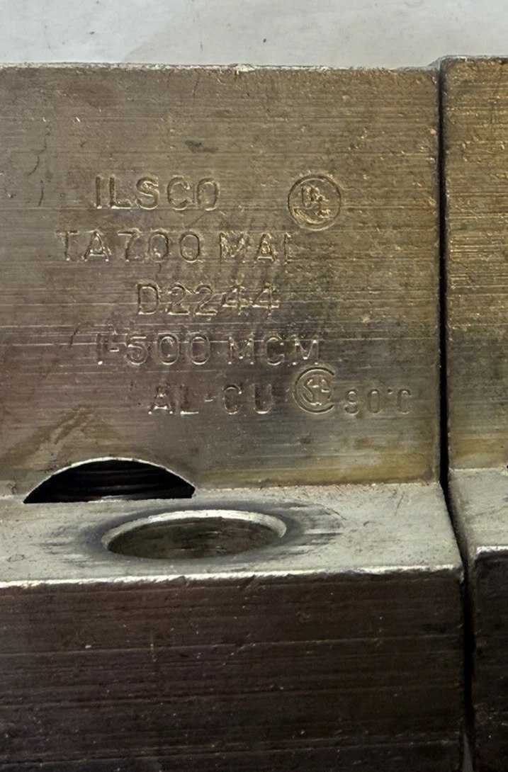Used (Lot of 3) ILSCO TA700MA1 Breaker Contactor Terminal Lug Block D2244
