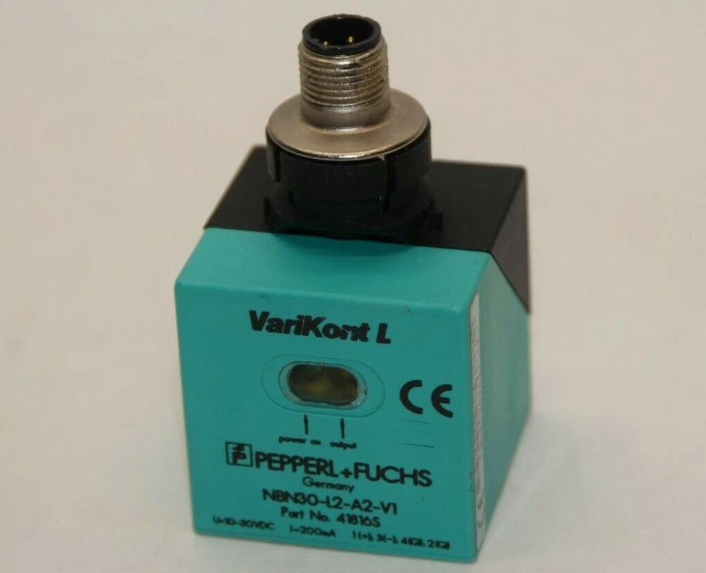 Used PEPPERL + FUCHS NBN30-L2-A2-V1 41816S 15-30Vdc VariKont Prox. Sensor No Hardware
