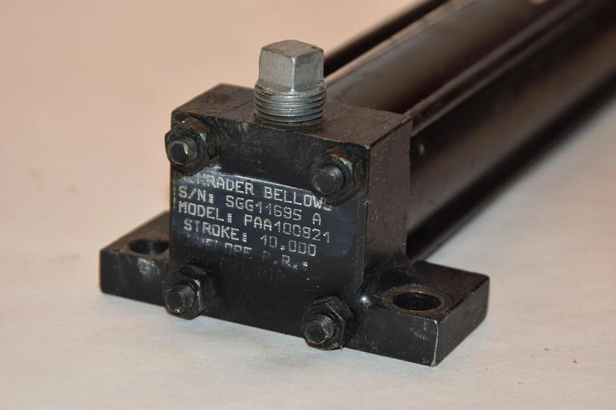 Refurbished SCHRADER BELLOWS PAA100821 SGG11695 A 10" Stroke 250psi Pneumatic Cylinder