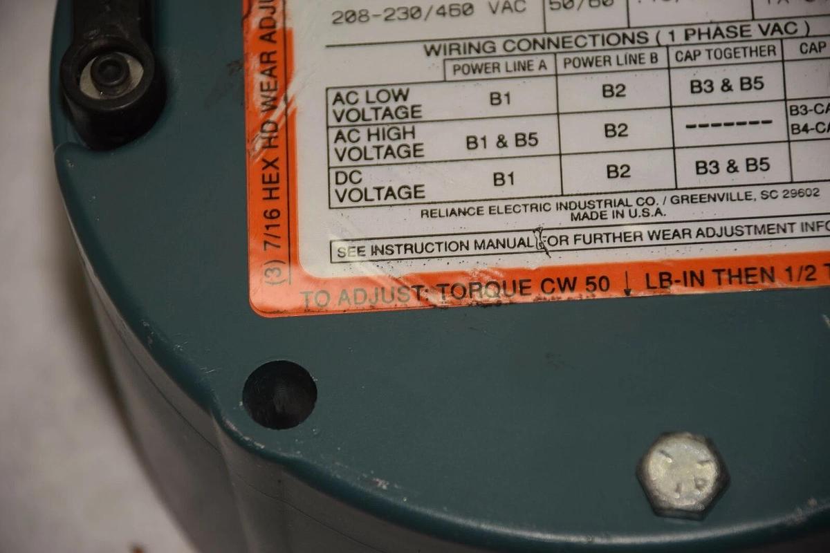 New Reliance Duty Master Motor Brake Unibrake 56DBSC-3 230/460v 3lb 031353