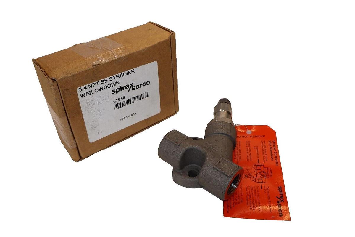 SPIRAX SARCO 67986 3/4"npt Stainless SS Strainer With Blowdown (NEW)