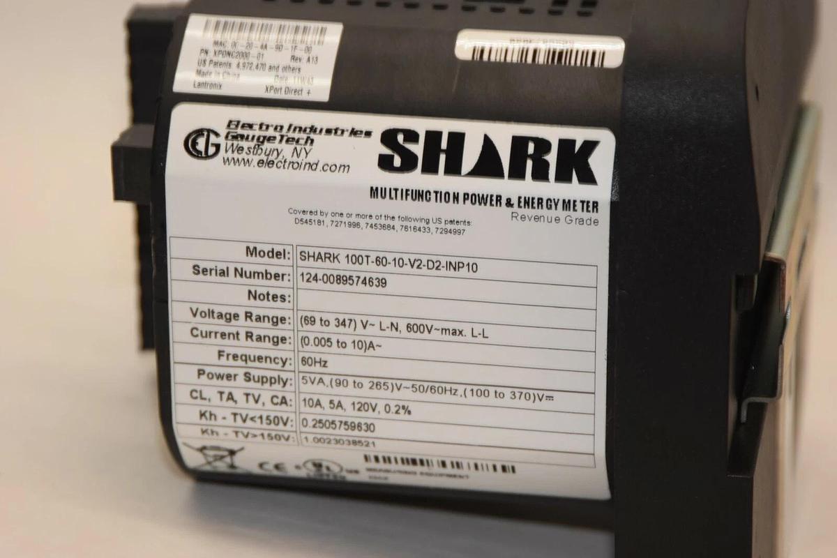 SHARK 100T-60-10-V2-D2-INP10 60Hz Multi-Function Power & Energy Meter (NOS)