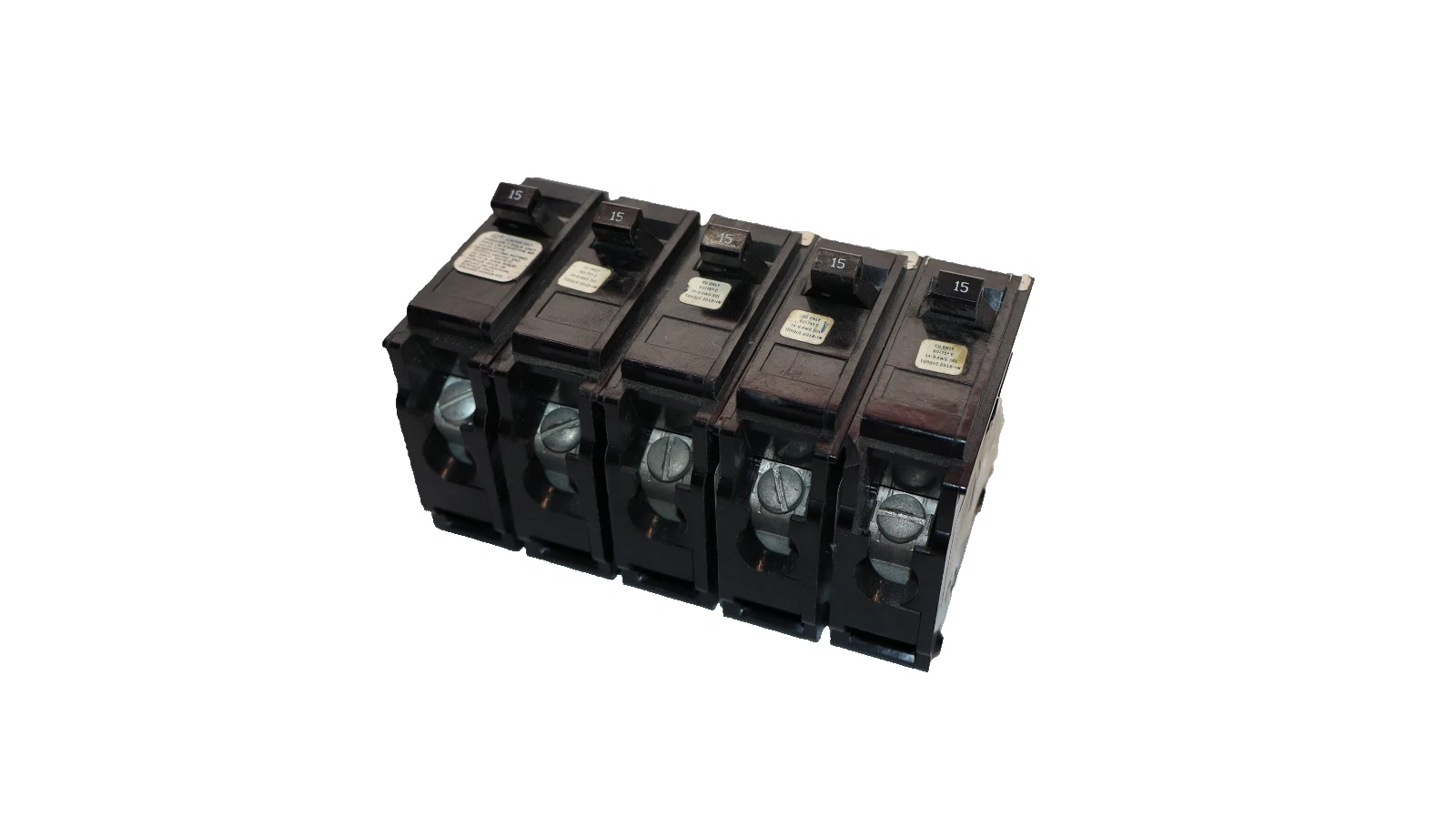 Used Murray Circuit Breaker 15 Amp 15A MP115-U 1 Pole 1P Crouse Hinds (Lot of 5)