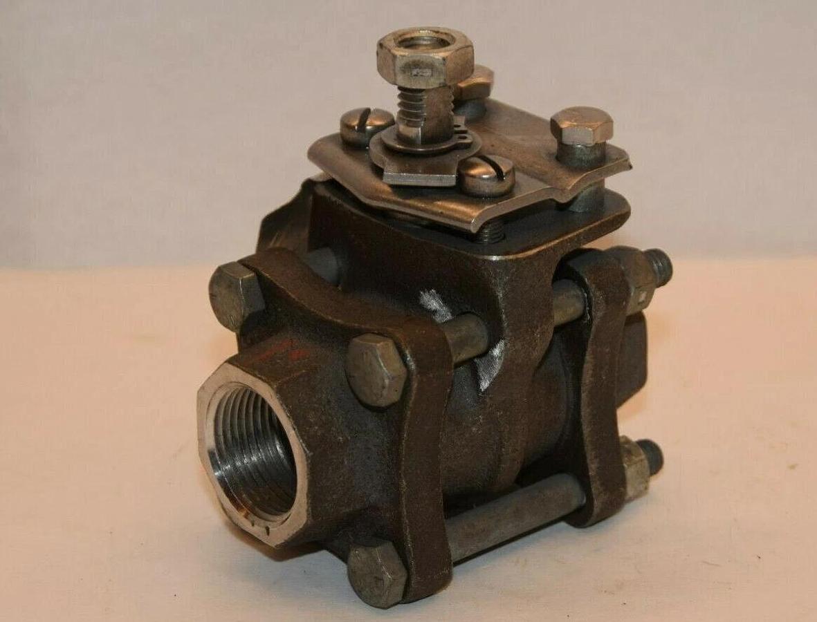 (NEW) JAMESBURY B3600TTM0DB 316SS 1" 2500WOG 125WSP PTFE Ball Valve