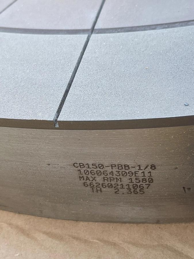 Norton Abrasives Dimond Grinding Wheel, CB150-PBB-1/8, 106064309E11, 66260211067