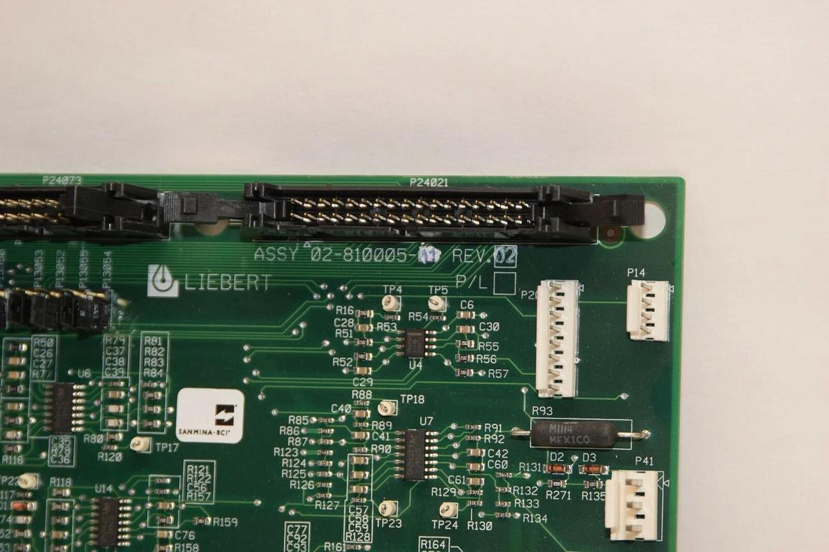 Used EMERSON / LIEBERT 02-810005-11 Rev 02 Circuit Board