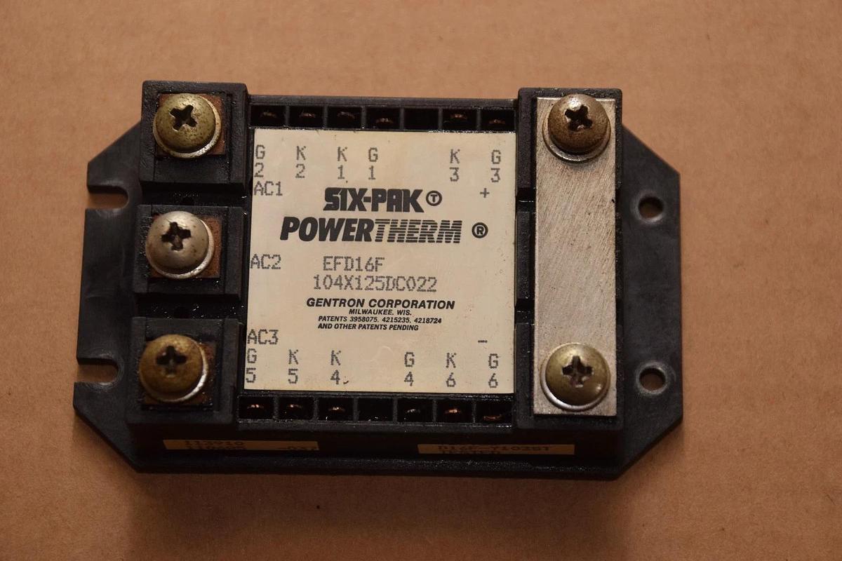 Used GENTRON CORPORATION EFD16F 104X125DC022 SIX-PAK POWER THERM BLOCK
