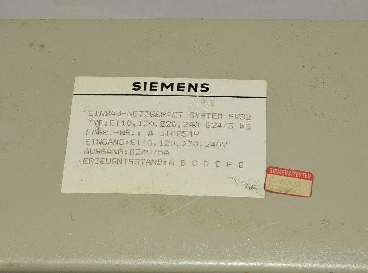 Used SIEMENS Power Supply  6EV1321-4BK 6EV13214BK 3108549