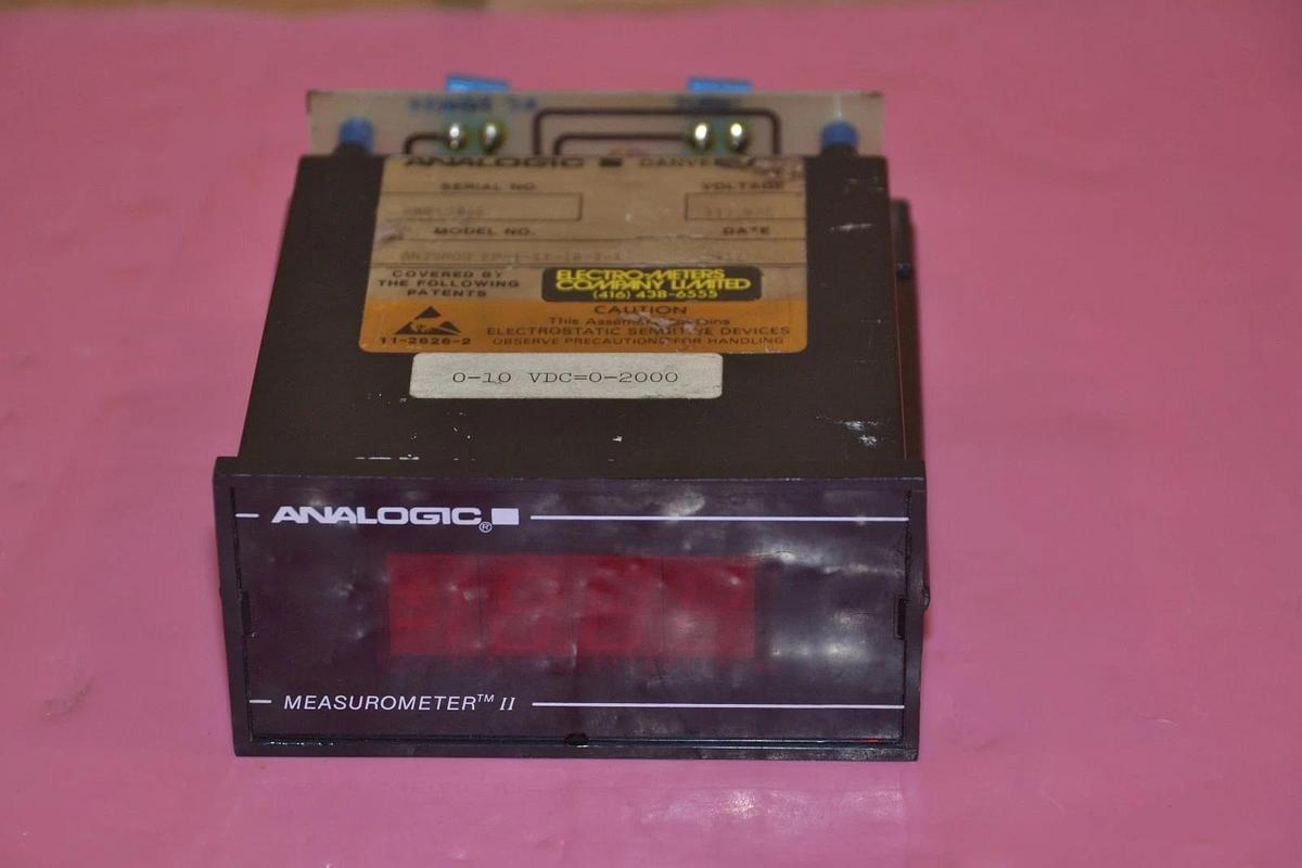 Used ANALOGIC MEASUREMETER II AN25M00-EP-1-XX-10-X-X AN25M00EP1XX10XX 117 VAC