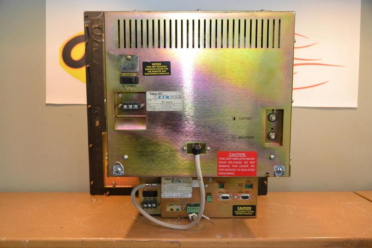 Used Eaton IDT PanelMate CRT Module 91-00992-02 w/ Controller 92-00607-02 110/230v