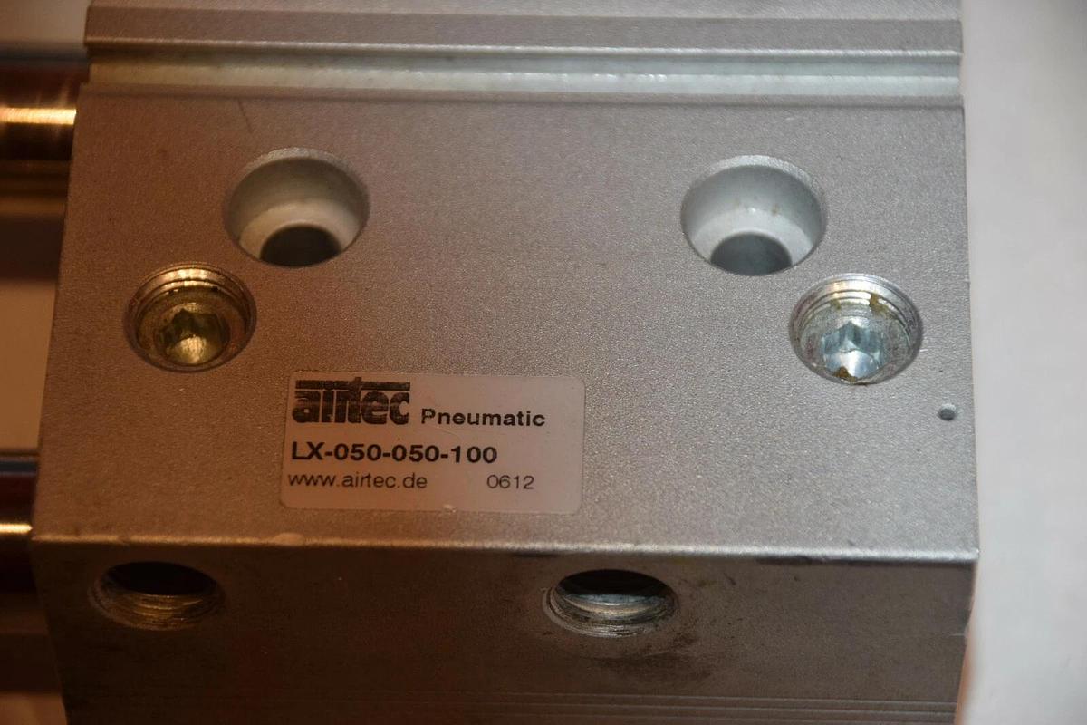 Used AIRTEC PNEUMATIC LX-050-050-100 GUIDED PNEUMATIC CYLINDER
