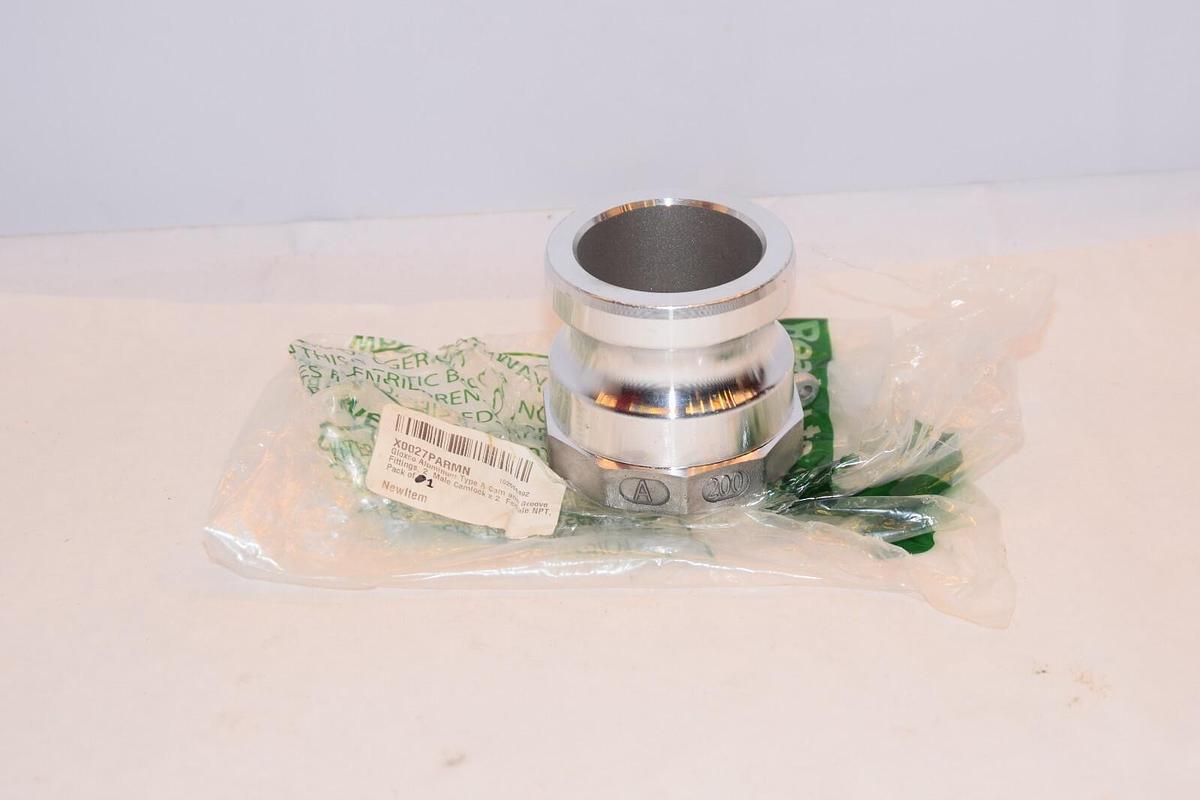 (NEW) GLOXCO A200 X0027PARMN 2" Type A Camlock Female NPT xMale Adapter Aluminum