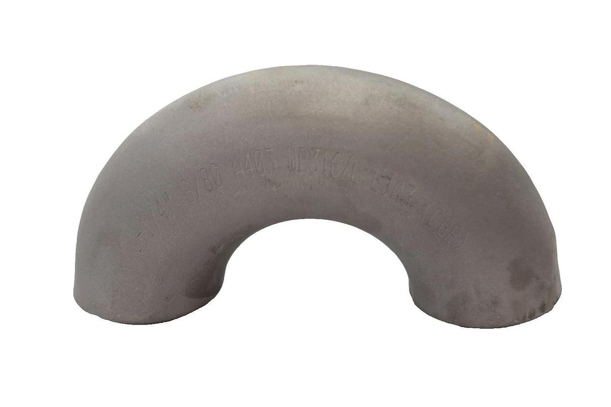 MRC 180° 1-1/4" SS weld Fitting Stainless Seamless Buttweld S/80 A403 WP316/L