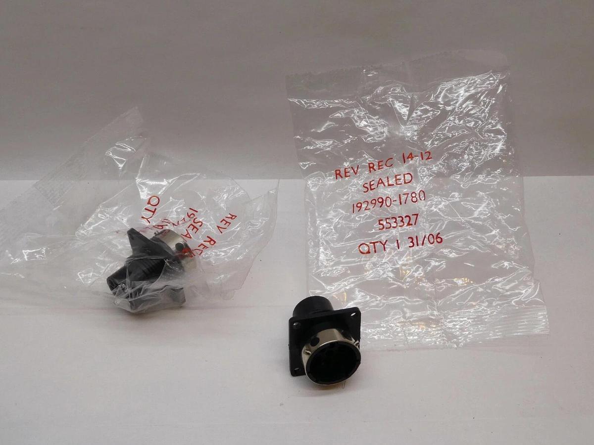(LOT OF 2) 192990-1780 553327 12 Pos Circular Connector